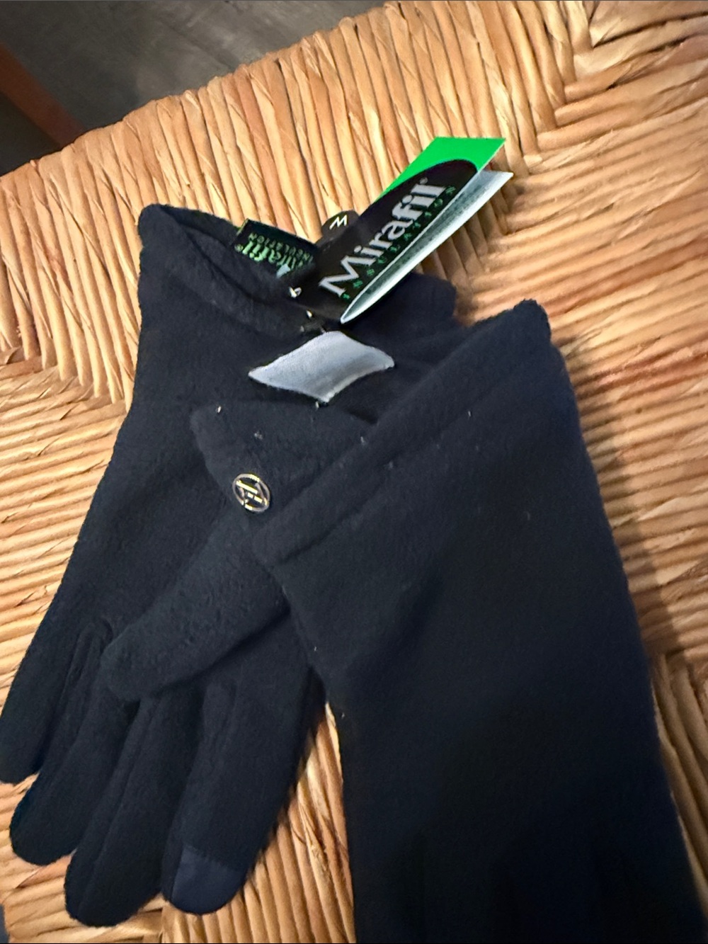 Women's Black Fleece Gloves - Touchscreen Friendly